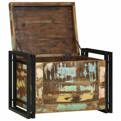 Storage Box Brown and Black 60 x 40 x 41 cm Reclaimed Wood