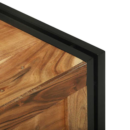 Storage Box Brown and Black 60 x 40 x 41 cm Solid Acacia Wood