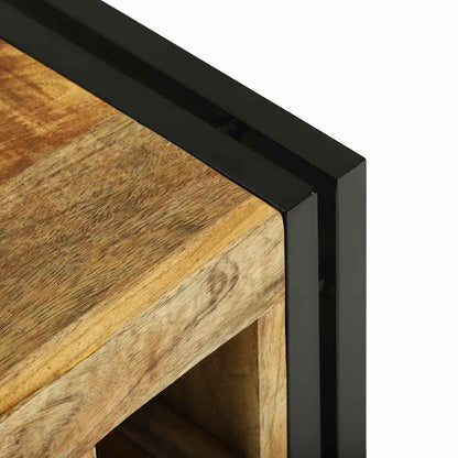 Wine Rack Brown and Black 35 x 35 x 39 cm Solid Mango Wood