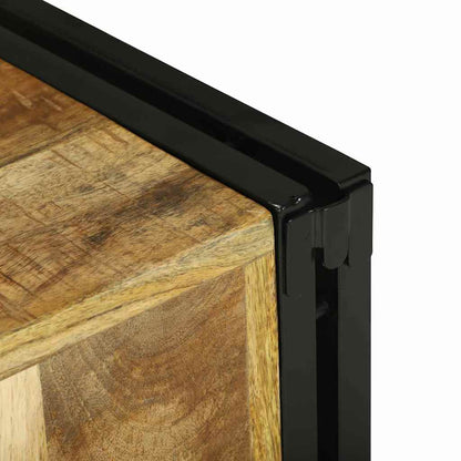 Wine Rack Brown and Black 35 x 35 x 39 cm Solid Mango Wood