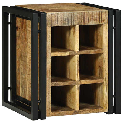 Wine Rack Brown and Black 35 x 35 x 39 cm Solid Mango Wood