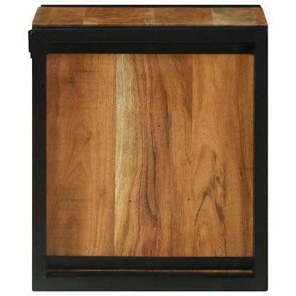 Wine Rack Brown and Black 35 x 35 x 39 cm Solid Acacia Wood