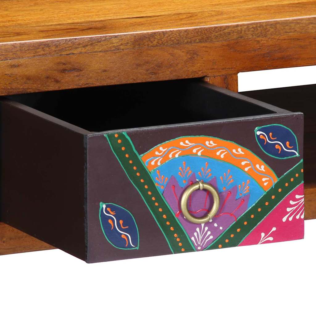 Writing Desk with Drawer with Storage Brown 110 x 50 x 73 cm