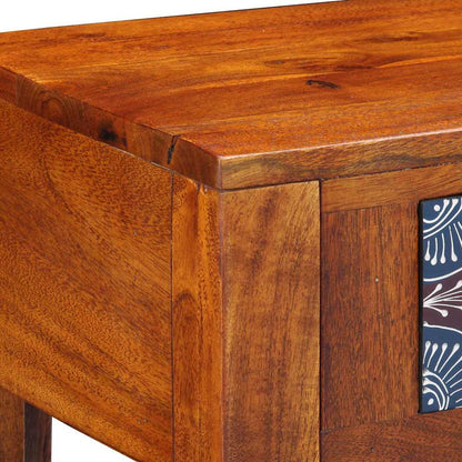 Side Table with Drawer with Storage Brown 40 x 30 x 36 cm