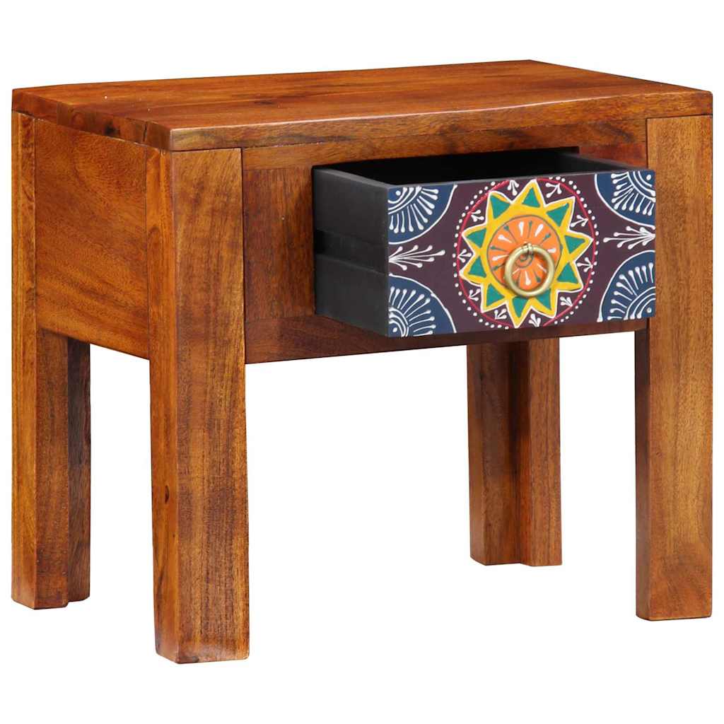 Side Table with Drawer with Storage Brown 40 x 30 x 36 cm