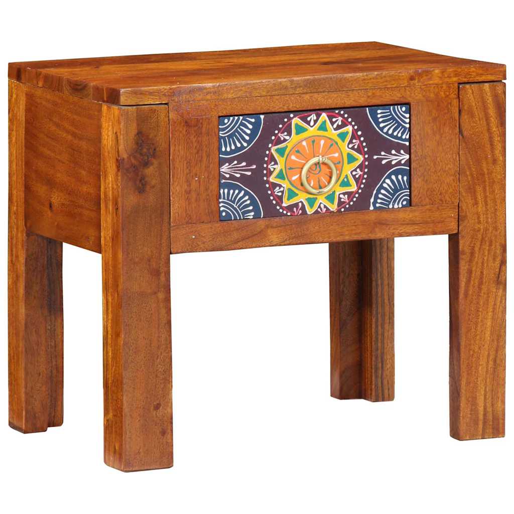 Side Table with Drawer with Storage Brown 40 x 30 x 36 cm
