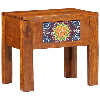 Side Table with Drawer with Storage Brown 40 x 30 x 36 cm