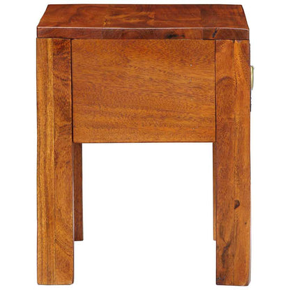 Side Table with Drawer with Storage Brown 40 x 30 x 36 cm