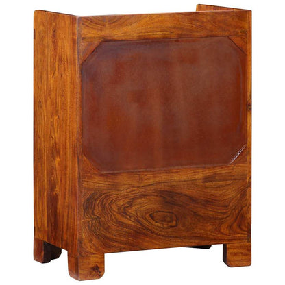 Shoe Cabinet with Shelf Brown 55 x 35 x 75 cm Solid Acacia Wood