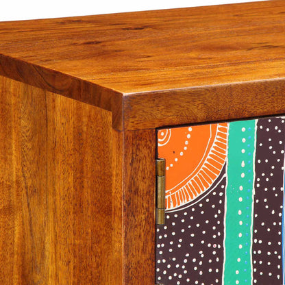 Shoe Cabinet with Door Brown 90 x 35 x 55 cm Solid Acacia Wood