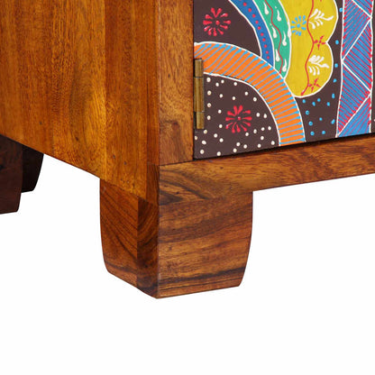 Shoe Cabinet with Door Brown 90 x 35 x 55 cm Solid Acacia Wood
