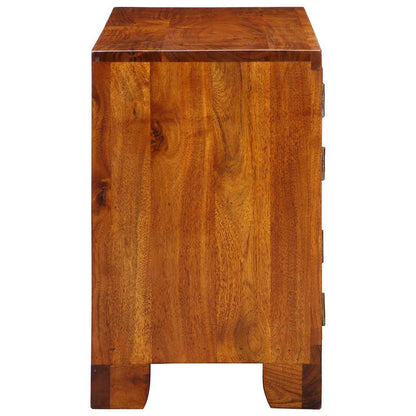 Shoe Cabinet with Door Brown 90 x 35 x 55 cm Solid Acacia Wood