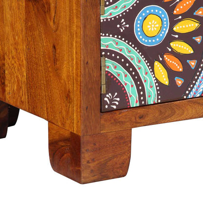 Shoe Cabinet Multicolour 90 x 35 x 40 cm Solid Acacia Wood