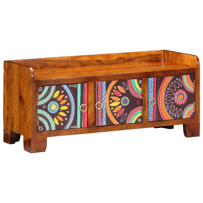 Shoe Cabinet Multicolour 90 x 35 x 40 cm Solid Acacia Wood