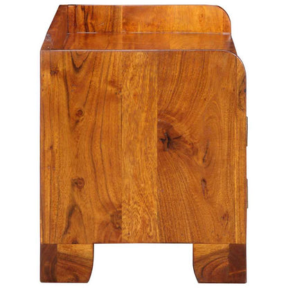 Shoe Cabinet Multicolour 90 x 35 x 40 cm Solid Acacia Wood