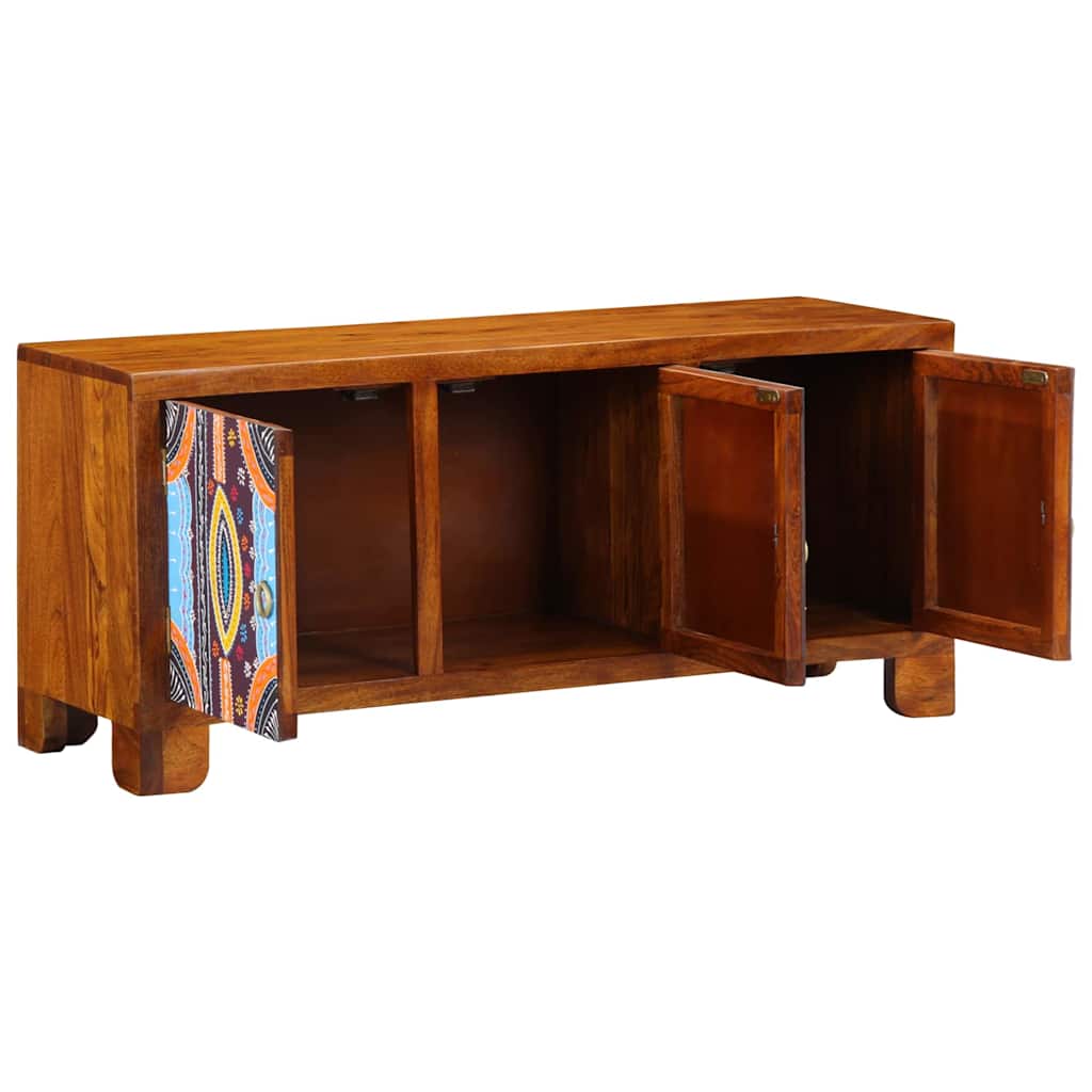 Shoe Bench Honey Brown 100 x 35 x 45 cm Acacia Solid Wood
