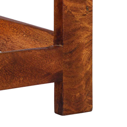 Floral End Table with Drawer with Storage Brown 35 x 35 x 75 cm