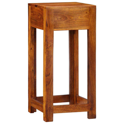 Floral End Table with Drawer with Storage Brown 35 x 35 x 75 cm