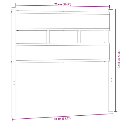 Replace Headboard Smoked Oak 75 cm Iron and Engineered Wood