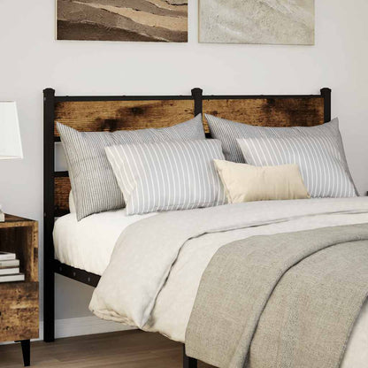 Replace Headboard Smoked Oak 135 cm Iron and Engineered Wood