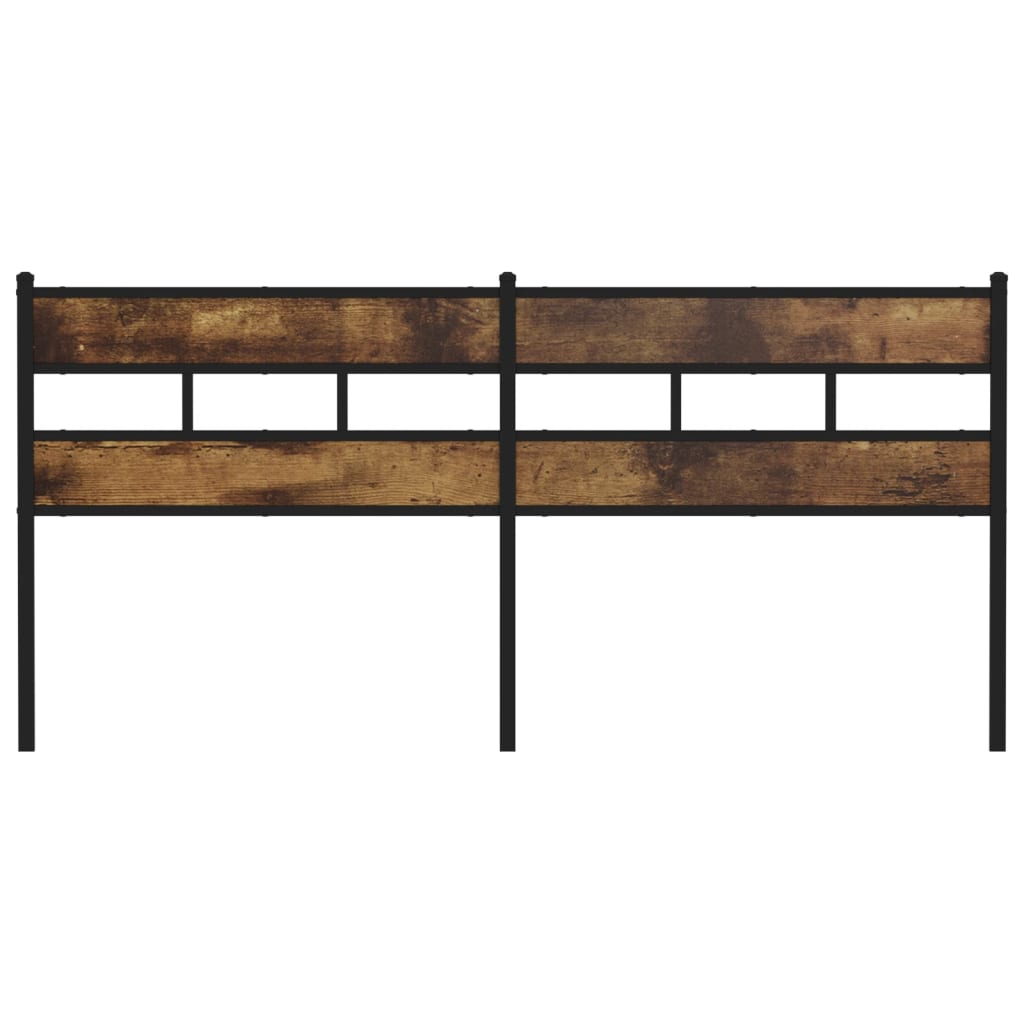 Replace Headboard Smoked Oak 180 cm Iron and Engineered Wood