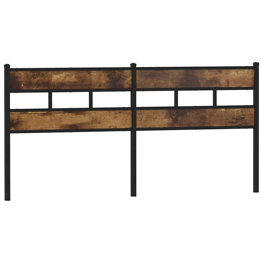 Replace Headboard Smoked Oak 193 cm Iron and Engineered Wood