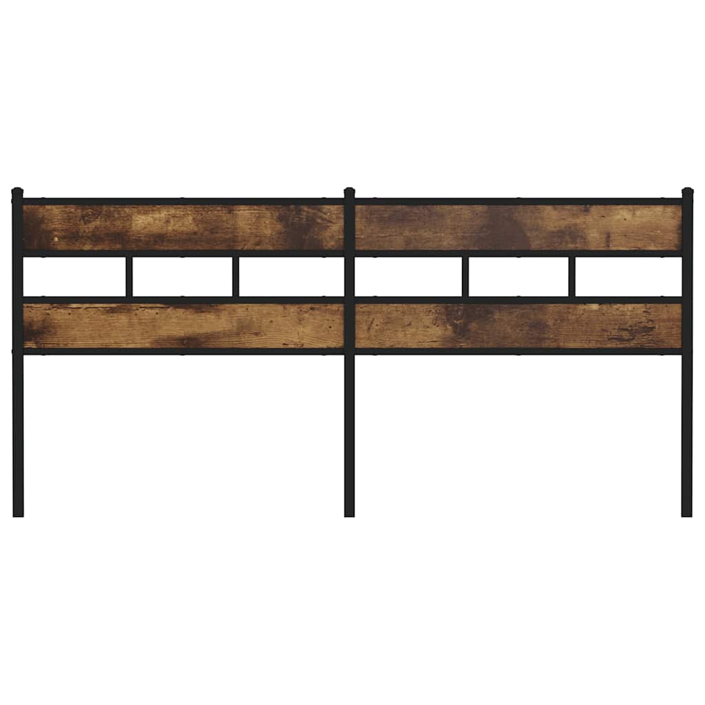 Replace Headboard Smoked Oak 193 cm Iron and Engineered Wood