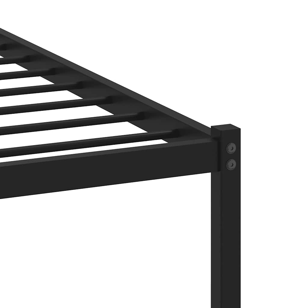 Metal Bed Frame without Mattress Sonoma Oak 140x190 cm