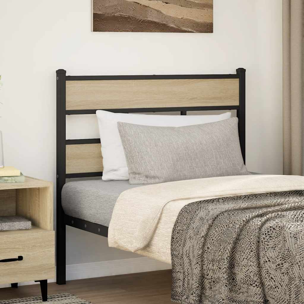 Replace Headboard Sonoma Oak 90 cm Iron and Engineered Wood