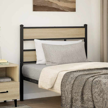 Replace Headboard Sonoma Oak 107 cm Iron and Engineered Wood