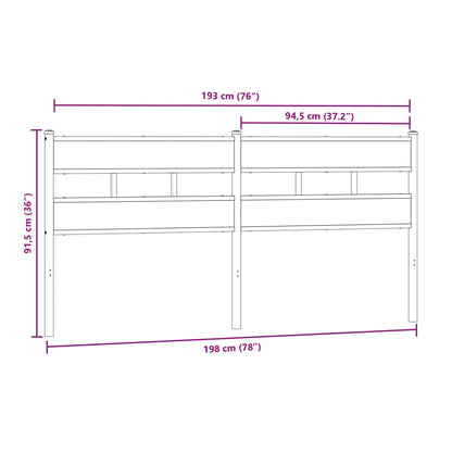 Replace Headboard Sonoma Oak 193 cm Iron and Engineered Wood