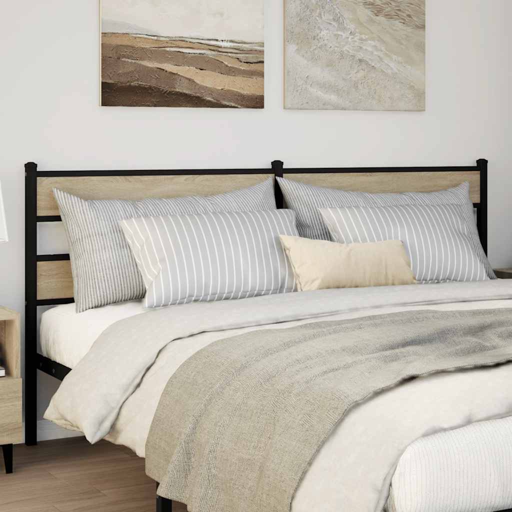 Replace Headboard Sonoma Oak 193 cm Iron and Engineered Wood