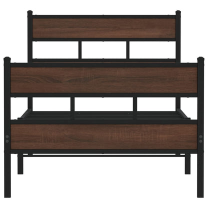 Bed Frame without Mattress with Headboard and Footboard 75x190 cm Small Single