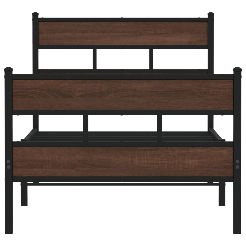 Bed Frame without Mattress with Headboard and Footboard 90x190 cm Single