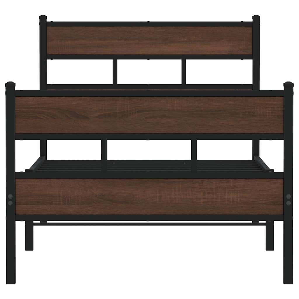 Bed Frame without Mattress with Headboard and Footboard 100x190 cm