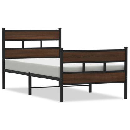Bed Frame without Mattress with Headboard and Footboard 100x200 cm
