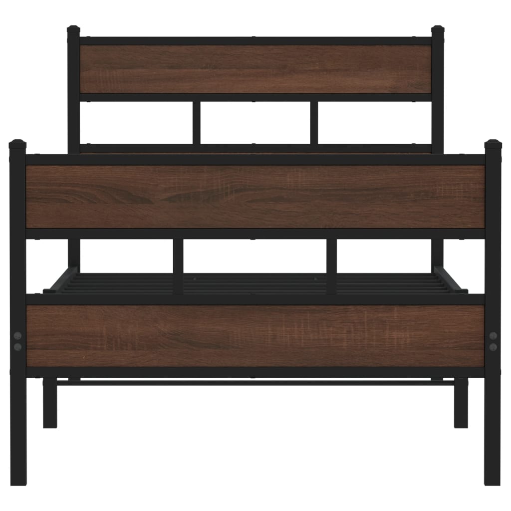 Bed Frame without Mattress with Headboard and Footboard 100x200 cm