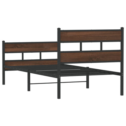 Bed Frame without Mattress with Headboard and Footboard 107x203 cm