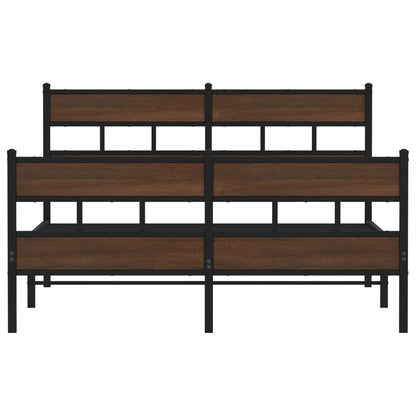Bed Frame without Mattress with Headboard and Footboard 140x190 cm
