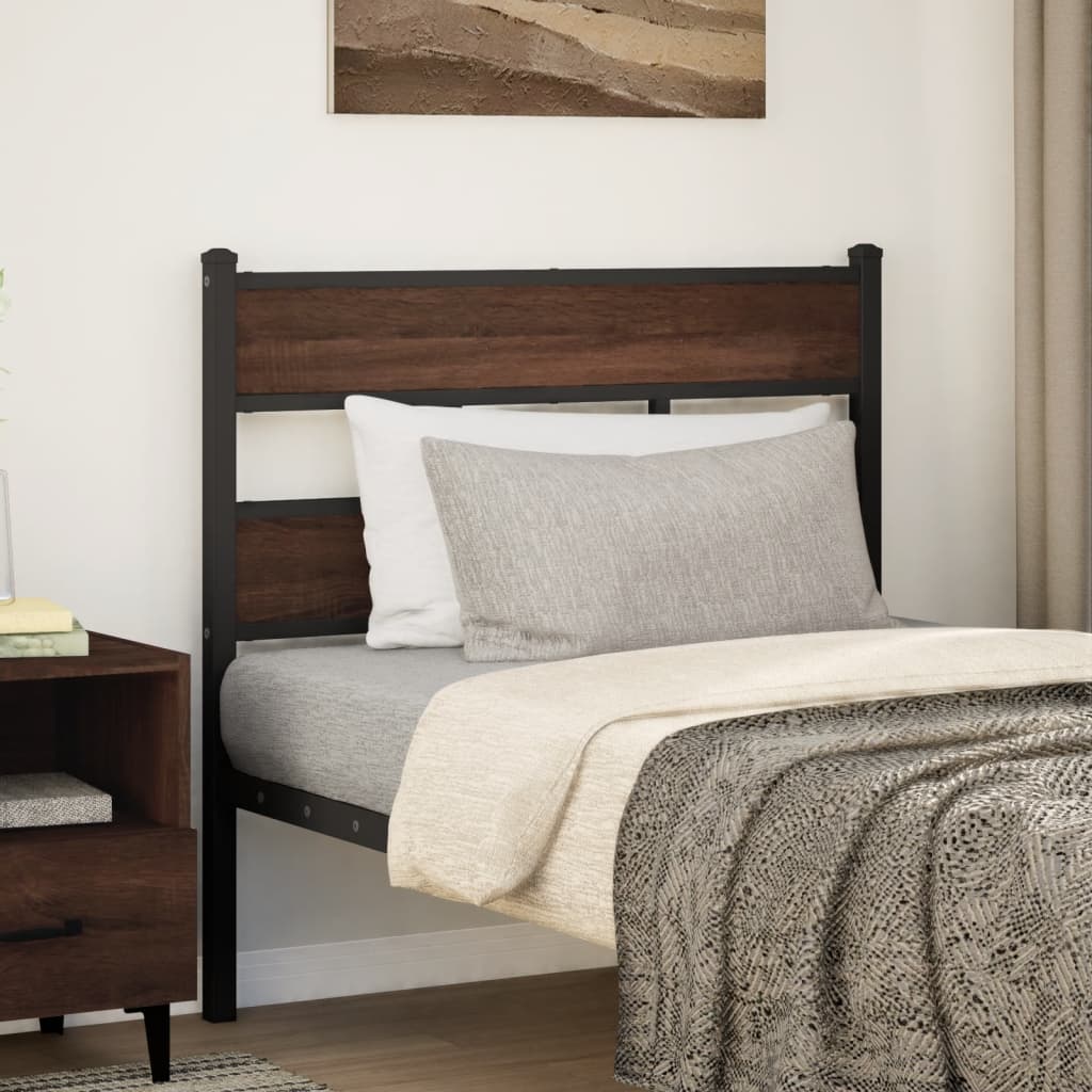 Replace Headboard Brown Oak 75 cm Steel and Engineered Wood