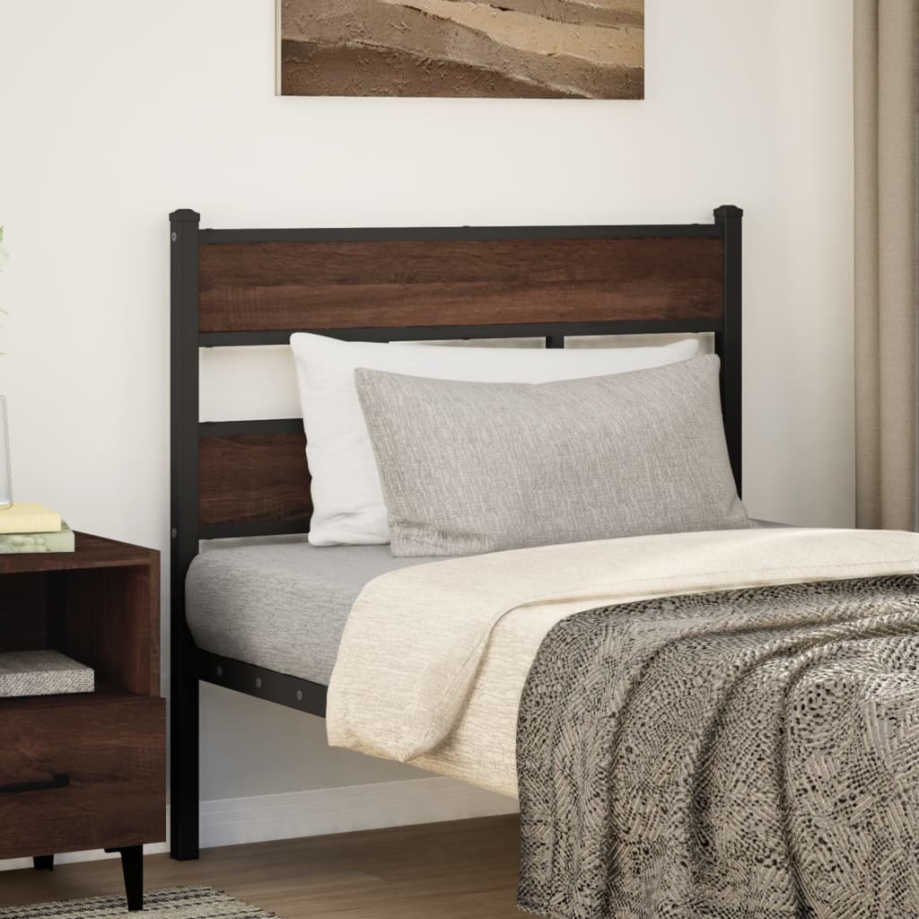 Replace Headboard Brown Oak 100 cm Steel and Engineered Wood