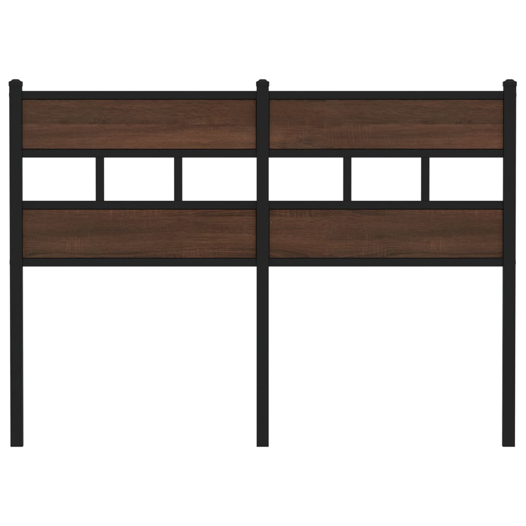 Replace Headboard Brown Oak 120 cm Steel and Engineered Wood