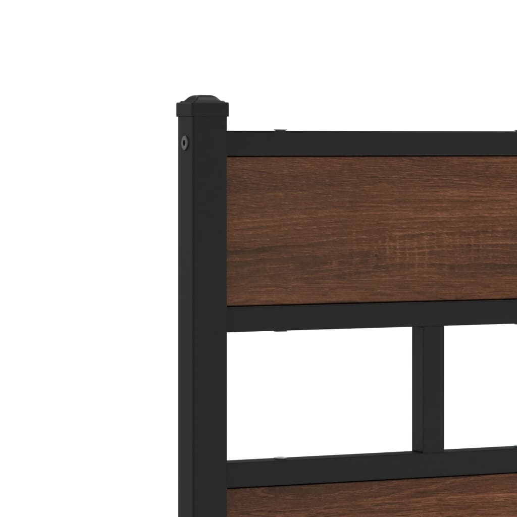 Replace Headboard Brown Oak 120 cm Steel and Engineered Wood