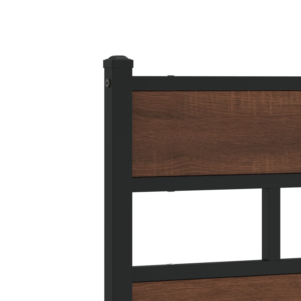 Replace Headboard Brown Oak 135 cm Steel and Engineered Wood