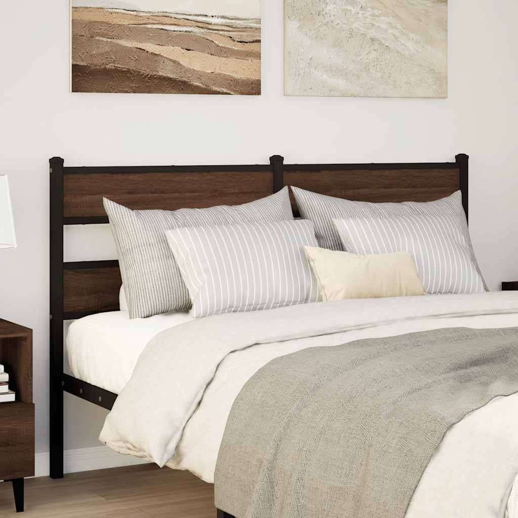 Replace Headboard Brown Oak 140 cm Steel and Engineered Wood