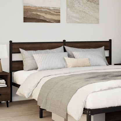 Replace Headboard Brown Oak 180 cm Steel and Engineered Wood
