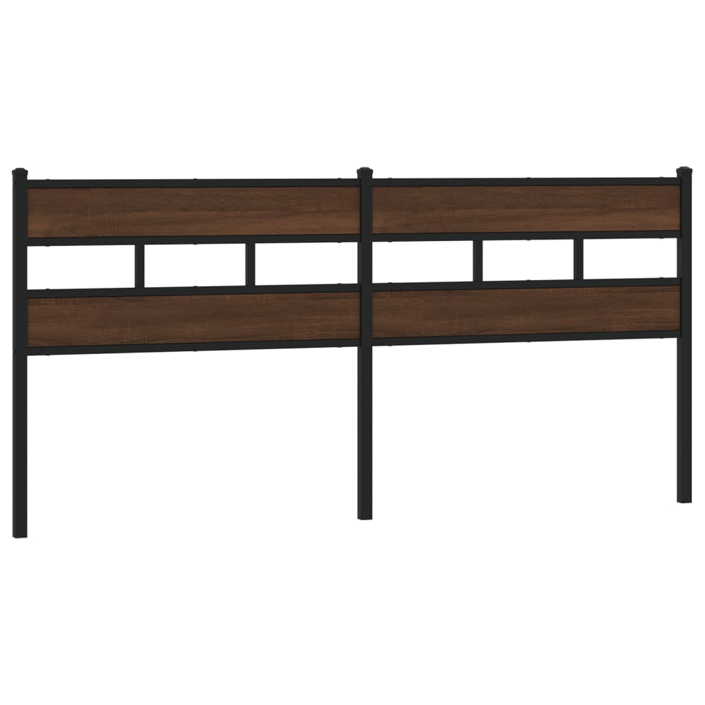 Replace Headboard Brown Oak 200 cm Steel and Engineered Wood