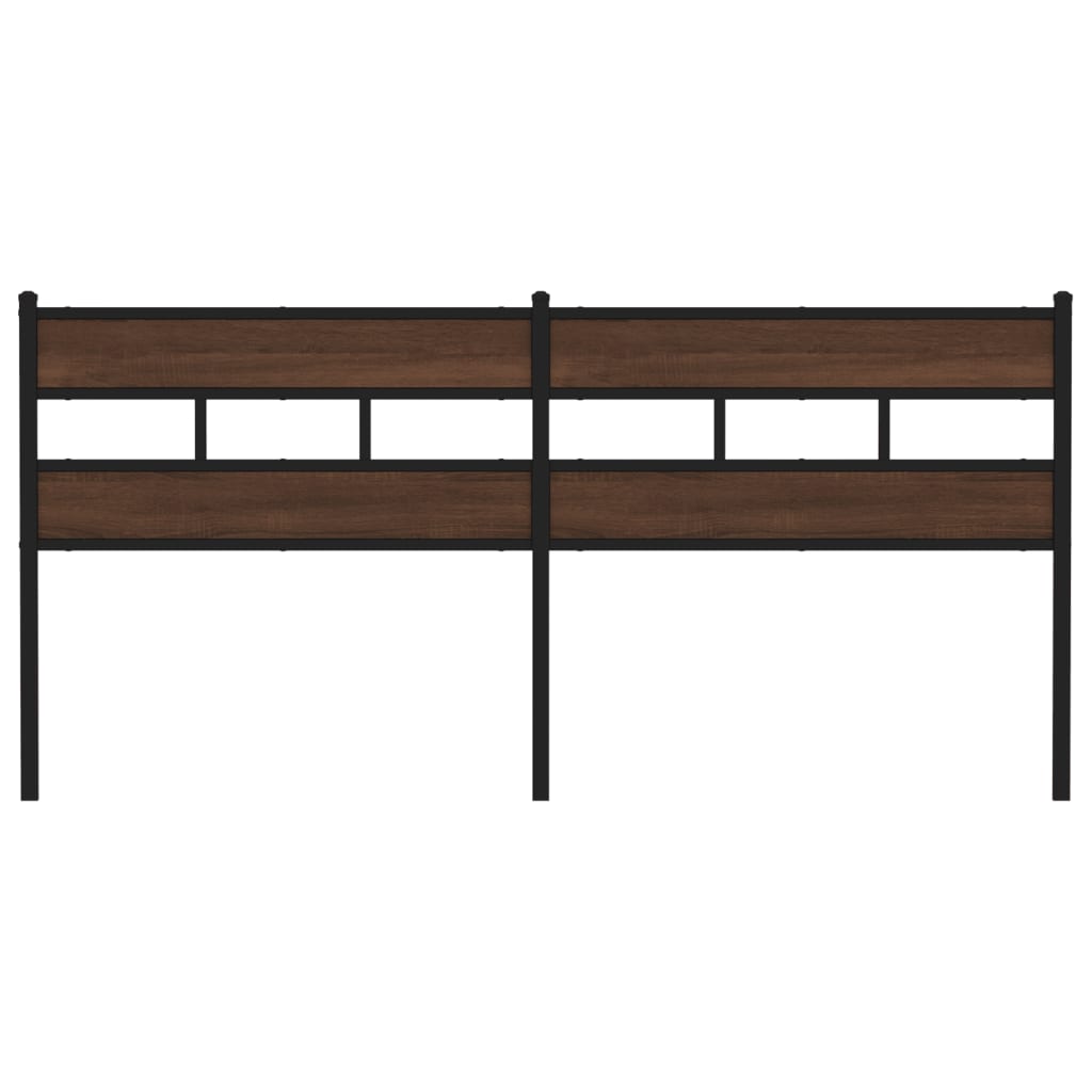 Replace Headboard Brown Oak 200 cm Steel and Engineered Wood