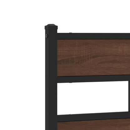 Replace Headboard Brown Oak 200 cm Steel and Engineered Wood