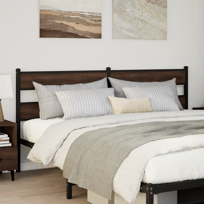 Replace Headboard Brown Oak 200 cm Steel and Engineered Wood